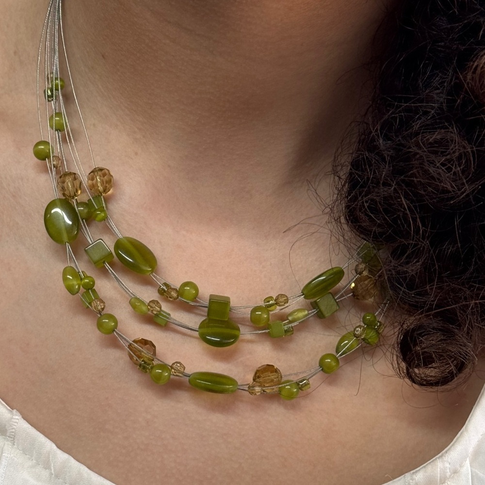Elegant Green Beaded Necklace